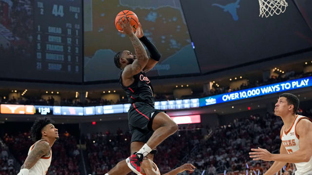 Jan 29, 2024; Austin, Texas, USA; Houston Cougars guard Jamal Shead (1) drives to the basket during the second half against the Texas Longhorns at Moody Center. Mandatory Credit: Scott Wachter-USA TODAY Sports