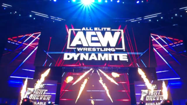 A shot of the AEW Dynamite stage.