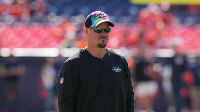 Jets' OC Nathaniel Hackett prior to a Week 5 game in Denver