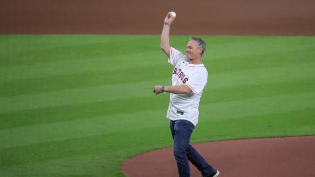 Houston Astros Hall of Famer Craig Biggio will throw out the ceremonial first pitch before Game 1 of the ALCS against the Texas Rangers at Minute Maid Park.