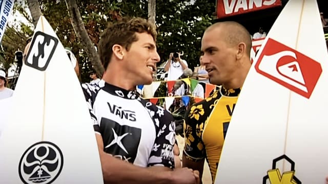 Kelly Slater and Andy Irons at Pipeline 2003