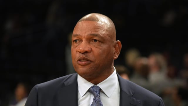 November 15, 2023; ESPN analyst Doc Rivers during a game between the Los Angeles Lakers and the Sacramento Kings at Crypto.com Arena