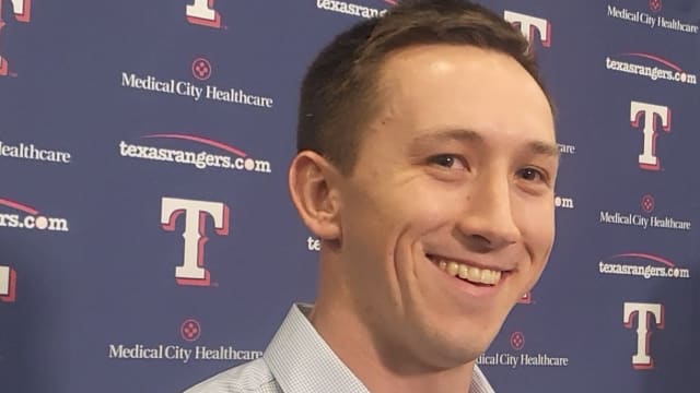Texas Rangers top prospect Wyatt Langford, who was at Globe Life Field on Friday for the organization's awards dinner, will have a chance to earn a spot on the Opening Day roster this March in Arizona.