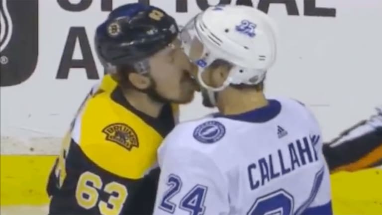 Watch: Bruins Wing Brad Marchand Refuses to Stop Licking Opponents