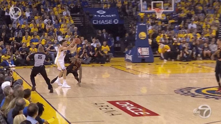 Watch: Klay Thompson Collides With J.R. Smith, Leaves Game Momentarily