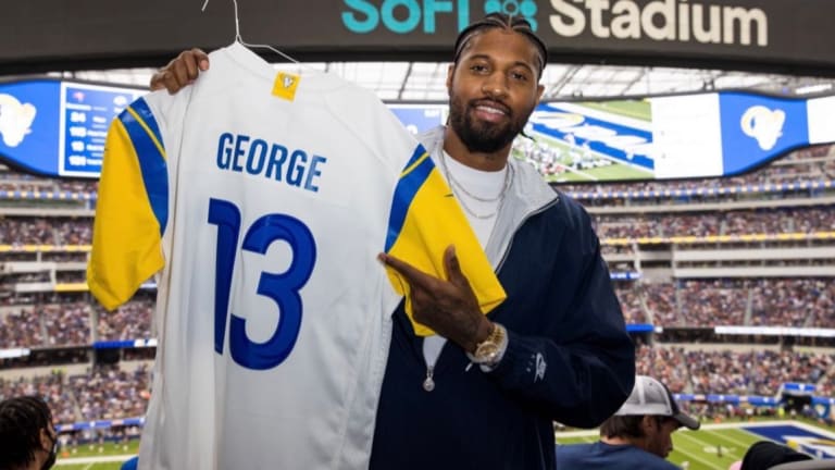 Photo: Kawhi Leonard and Paul George Spotted at LA Rams Playoff Game