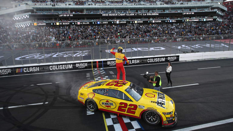 'Clash' lives up to its name as Joey Logano holds off Kyle Busch in first NASCAR race of 2022
