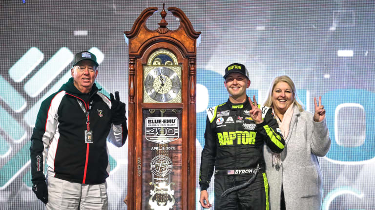 To Mom, with love: Byron's Martinsville win is early Mother's Day present