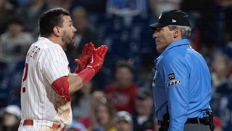Kyle Schwarber Has Epic Meltdown Over Horrible Strike Zone in Phillies-Brewers Game