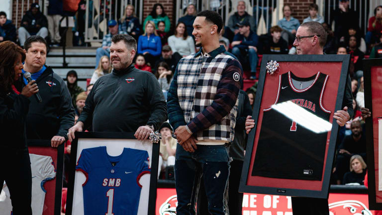 Orlando Magic show up to celebrate Jalen Suggs at his Minneapolis high school