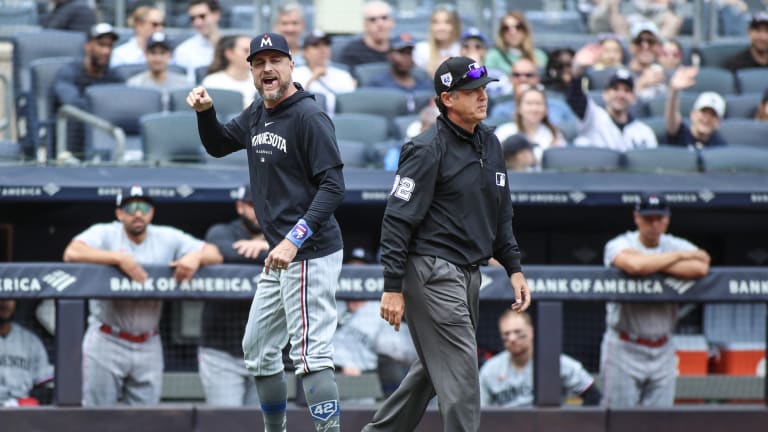 Twins' Rocco Baldelli ejected after encounter between umpire, Yankees' Domingo German