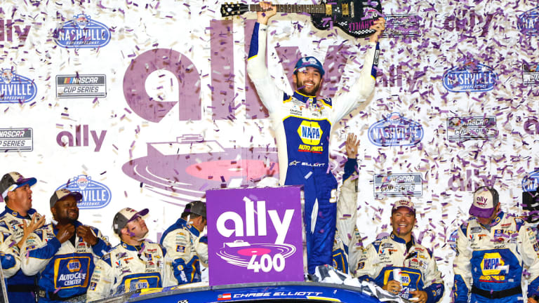 Sweet sound: Chase Elliott strums a great tune en route to second Cup win of year at Nashville