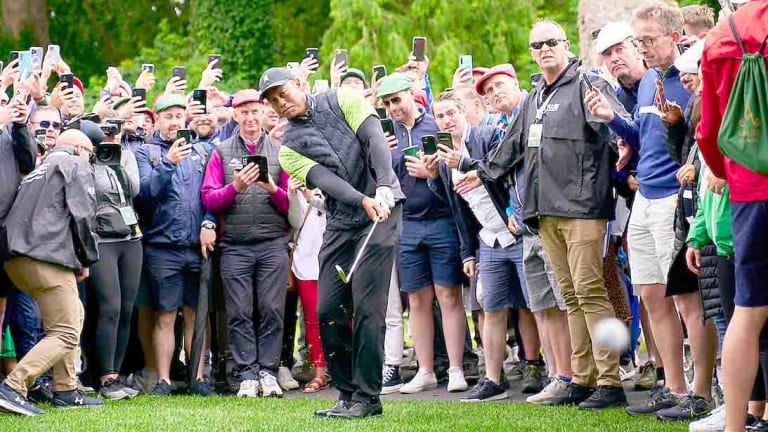 Tiger Woods Shoots 77 in Ireland Pro-Am; First Public Round Since PGA in May