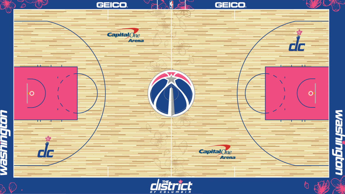 Wizards to Debut Cherry Blossom Themed Court - Sports Illustrated