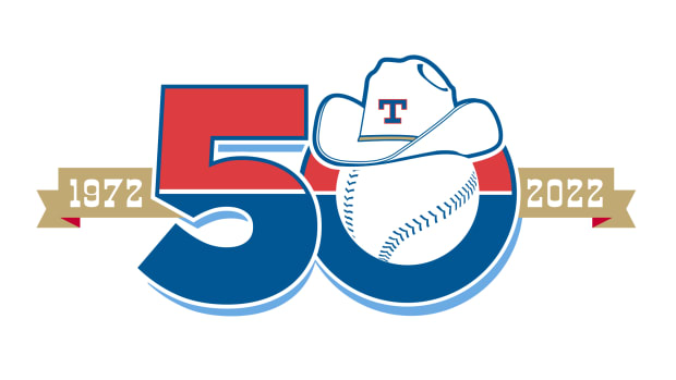 Texas Rangers 50th Anniversary Logo