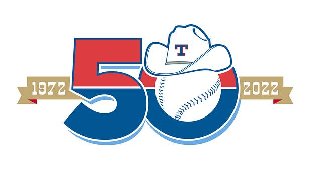 Texas Rangers 50th Anniversary Logo