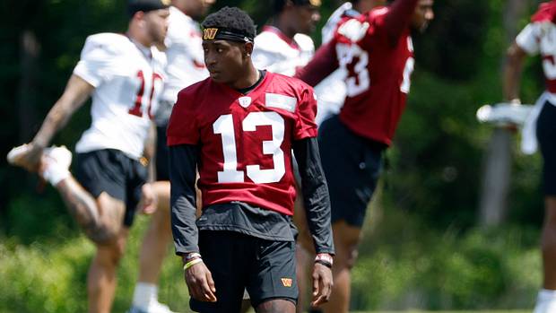 Washington Commanders cornerback Emmanuel Forbes (13).