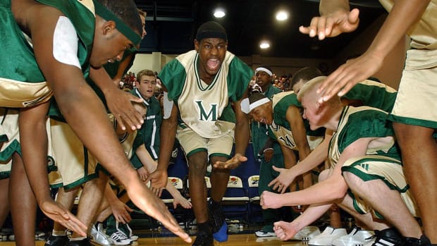 LeBron James wore the Nike LeBron 20 at St. Vincent-St. Mary's High School in Akron, Ohio.