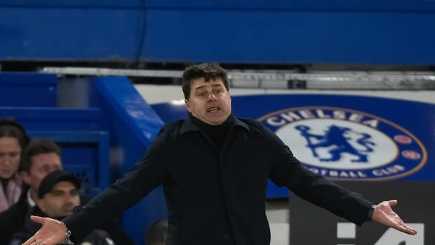 Chelsea manager Mauricio Pochettino pictured in January 2024 during his team's 6-1 win over Middlesbrough in the semi-finals of the EFL Cup