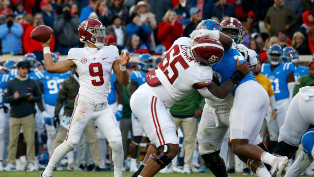 Alabama Crimson Tide quarterback Bryce Young (9) may become the Houston Texans' top pick in the 2023 NFL Draft.