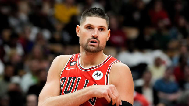October 9, 2022; Chicago Bulls center Nikola Vucevic during the second half against the Toronto Raptors at Scotiabank Arena.