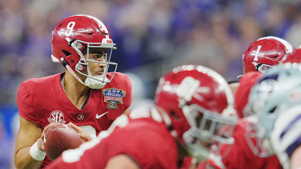 Alabama Crimson Tide quarterback Bryce Young (9) could be the future for the Houston Texans.