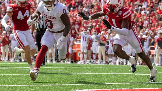 Eric Gray TD early second half 2022 Nebraska vs Oklahoma football 2