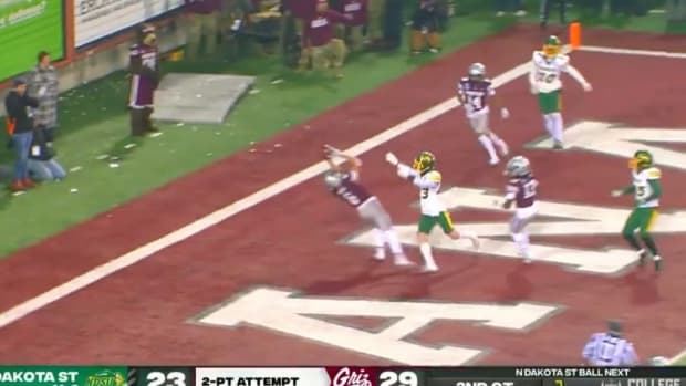 Montana scores a dramatic two-point conversion in the FCS semifinals against North Dakota State.