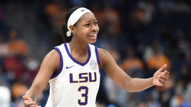 LSU Tigers Women's Basketball team was surprised with pairs of the Nike Kobe 6 Protro in the 'Mambacita Sweet 16' colorway on August 23, 2022.