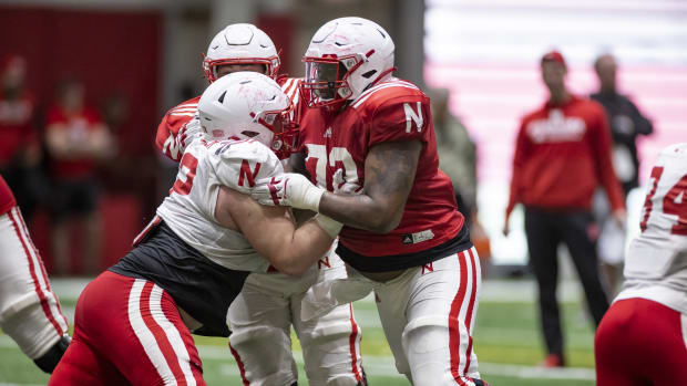 Kevin Williams offensive lineman spring practice 2022.03.30 3080
