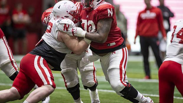 Kevin Williams offensive lineman spring practice 2022.03.30 3080