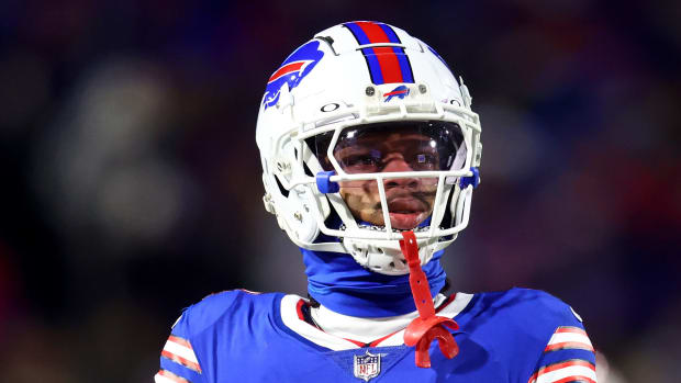 Buffalo Bills safety Damar Hamlin (3) during the second half for the 2024 AFC divisional round game against the Kansas City Chiefs at Highmark Stadium.