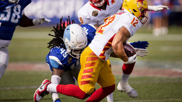 Jerod Fernandez of the New Orleans Breakers is currently second in the USFL in tackles and solo tackles. 