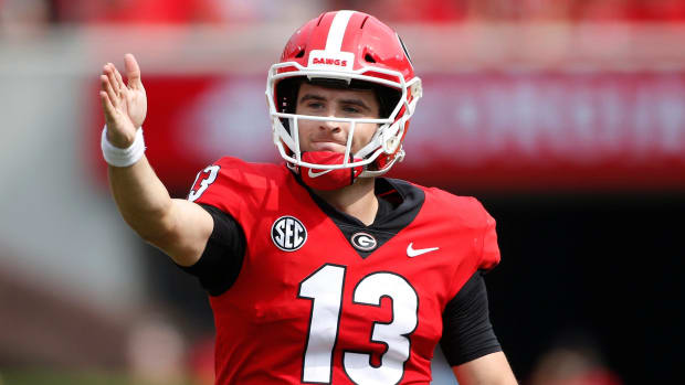 Georgia was No. 1 in the Top 25 college football rankings after winning the national championship in 2021.