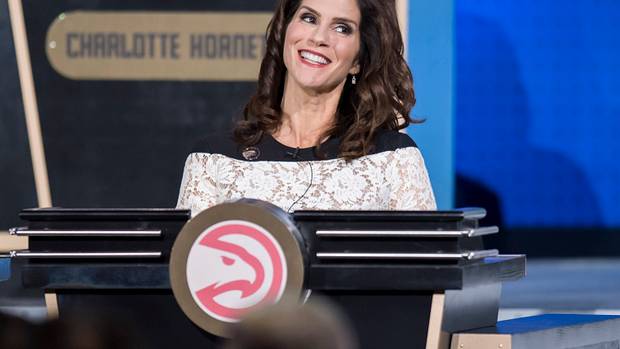 Hawks owner Jami Gertz smiles during the 2018 NBA Draft Lottery.