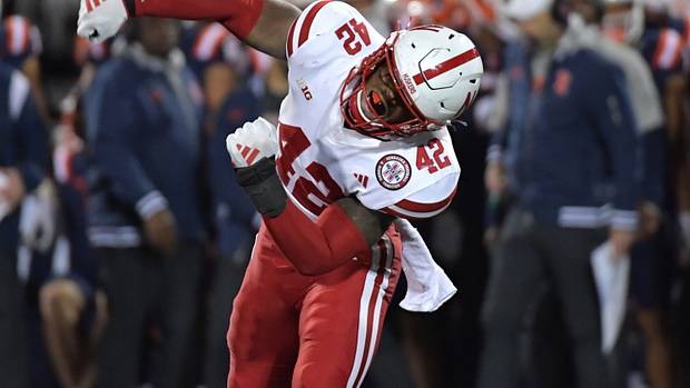 Mikai Gbayor Nebraska at Illinois football