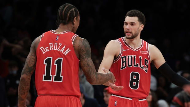 Chicago Bulls star duo of DeMar DeRozan and Zach LaVine