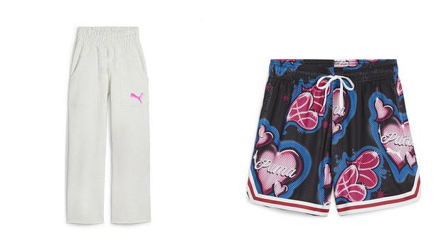 Two tops and two bottoms from Breanna Stewart's PUMA collection.