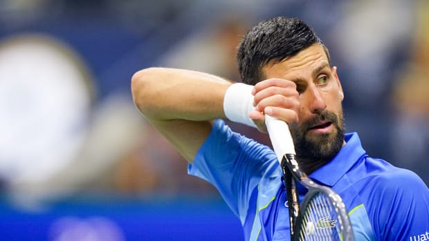 Novak Djokovic feels the ever-present heat during the Australian Open.