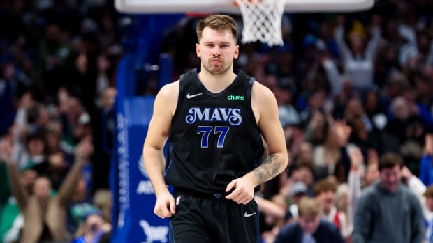 Dallas Mavericks star Luka Doncic mean-mugs the Los Angeles Clippers en route to a 44-point performance.