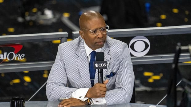 Apr 5, 2021; Indianapolis, IN, USA; announcer Kenny Smith prior to the national championship game in the Final Four