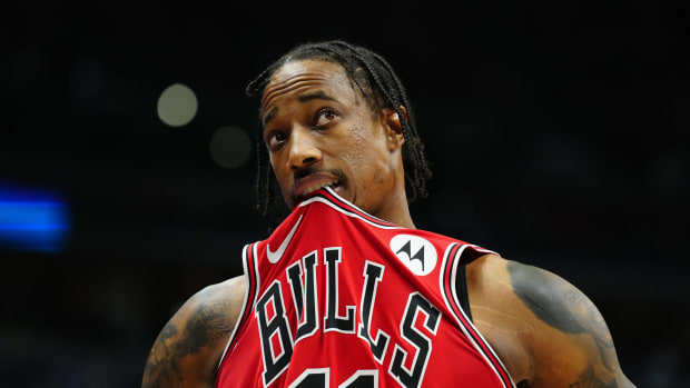 Chicago Bulls forward DeMar DeRozan (11) during the second quarter against the Denver Nuggets at Ball Arena