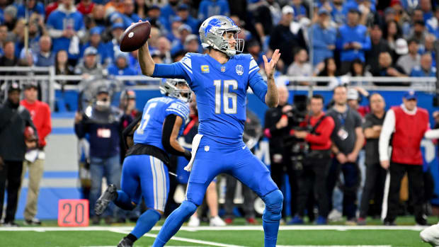 Detroit Lions quarterback Jared Goff passes the ball against the Tampa Bay Buccaneers.