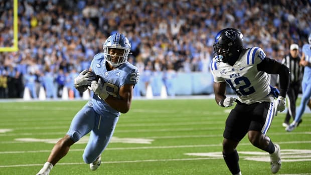 UNC football running back Omarion Hampton