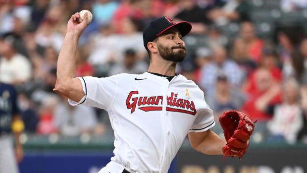 Sep 2, 2022; Cleveland, Ohio, USA; Cleveland Guardians starting pitcher Cody Morris (36) throws a pitch during the first inning against the Seattle Mariners at Progressive Field. Mandatory Credit: Ken Blaze-USA TODAY Sports