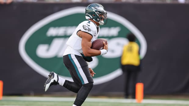 Jalen Hurts Wore Air Jordans in Eagles Colors Against Jets