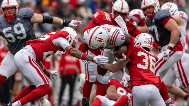 Janiran Bonner tight end fullback 2023 Nebraska football spring game