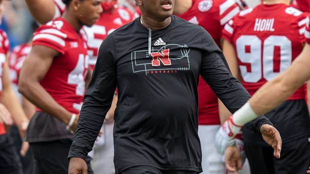 Mickey Joseph 2022 Nebraska vs Oklahoma football