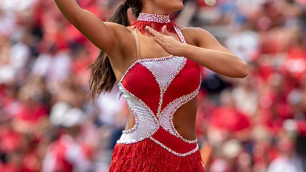 Halftime baton twirler 2022 Nebraska vs Oklahoma football