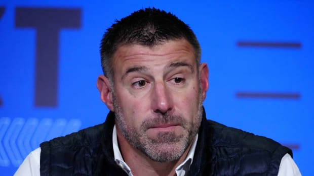 Tennessee Titans coach Mike Vrabel during the NFL Combine at the Indiana Convention Center.